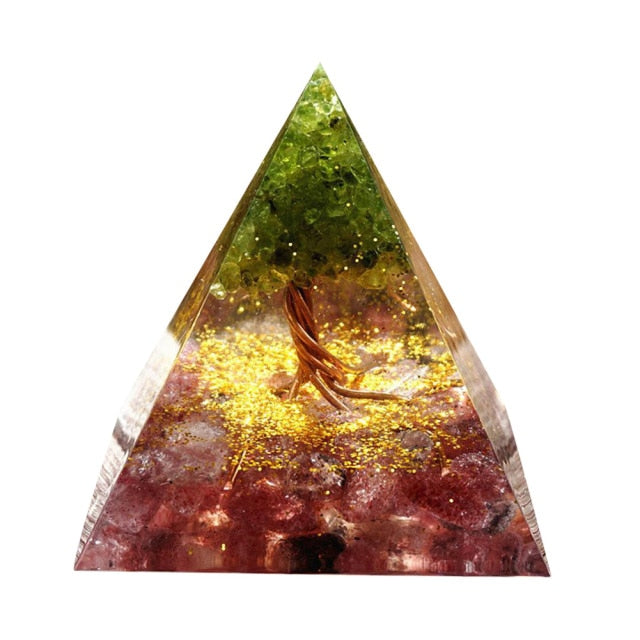 Kreativ Naturlig Kristall Universum Energi Pyramid | Veska 1