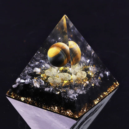 Kreativ Naturlig Kristall Universum Energi Pyramid | Veska 17