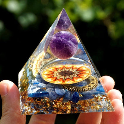 Kreativ Naturlig Kristall Universum Energi Pyramid | Veska 20