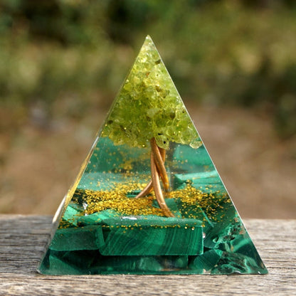Kreativ Naturlig Kristall Universum Energi Pyramid | Veska 27