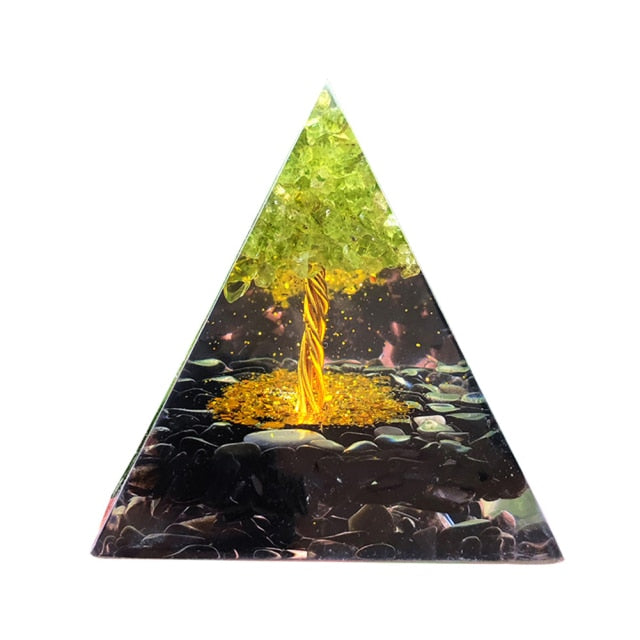 Kreativ Naturlig Kristall Universum Energi Pyramid | Veska 28