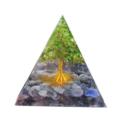 Kreativ Naturlig Kristall Universum Energi Pyramid | Veska 31