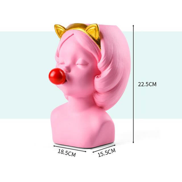 Kreativ Nordisk Buble Gum Kvinna Vas | Veska L Katt Rosa