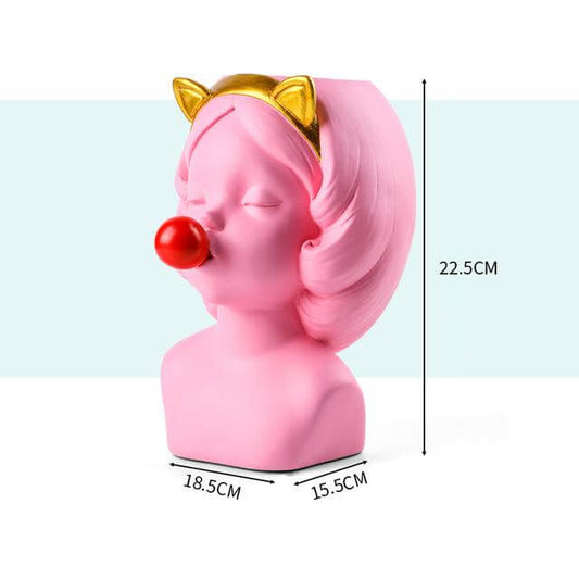 Kreativ Nordisk Buble Gum Kvinna Vas | Veska L Katt Rosa