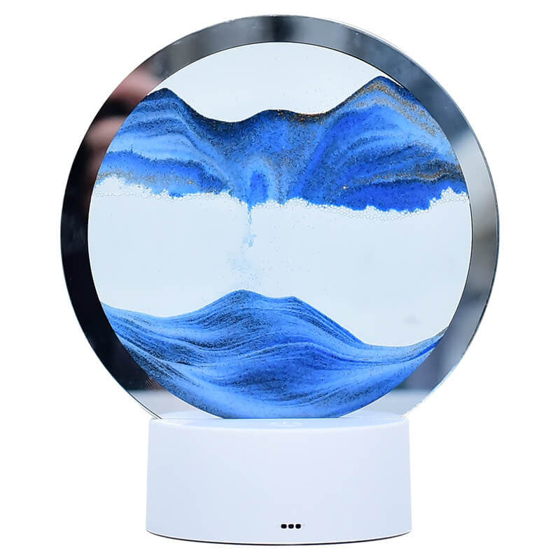 Kreativ Rund Timglas Quicksand 3D LED Nattlampa Bordslampa | Veska