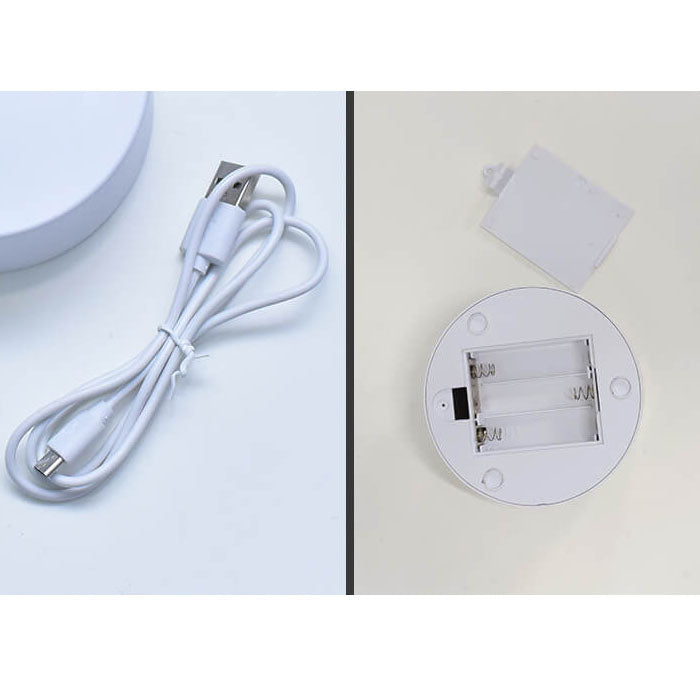 Kreativ Rund Timglas Quicksand 3D LED Nattlampa Bordslampa | Veska
