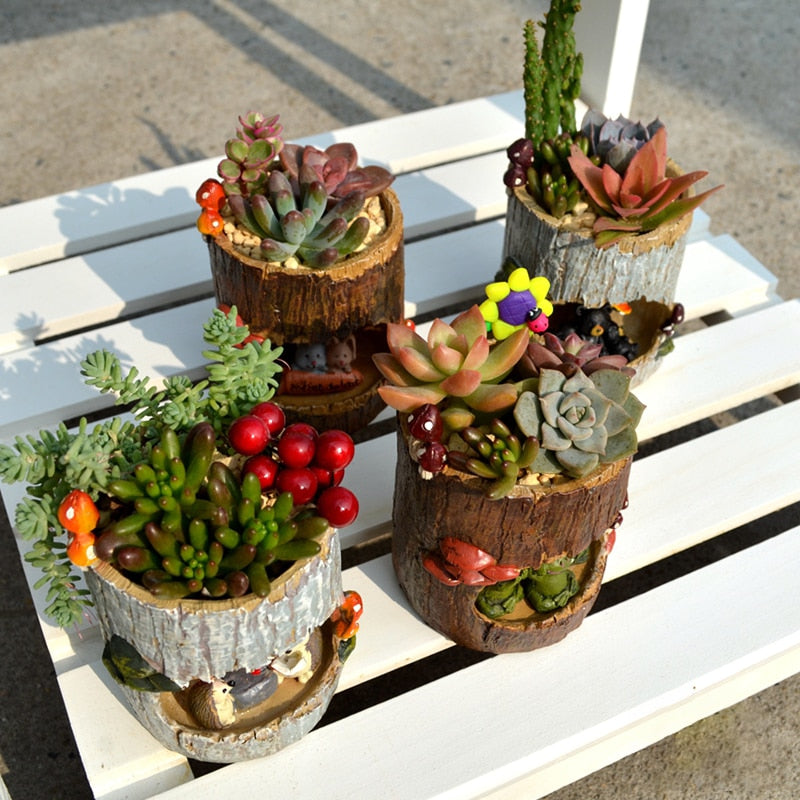 Kreativa djur livs hartsblommor krukor | Veska
