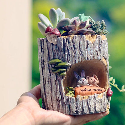 Kreativa djur livs hartsblommor krukor | Veska