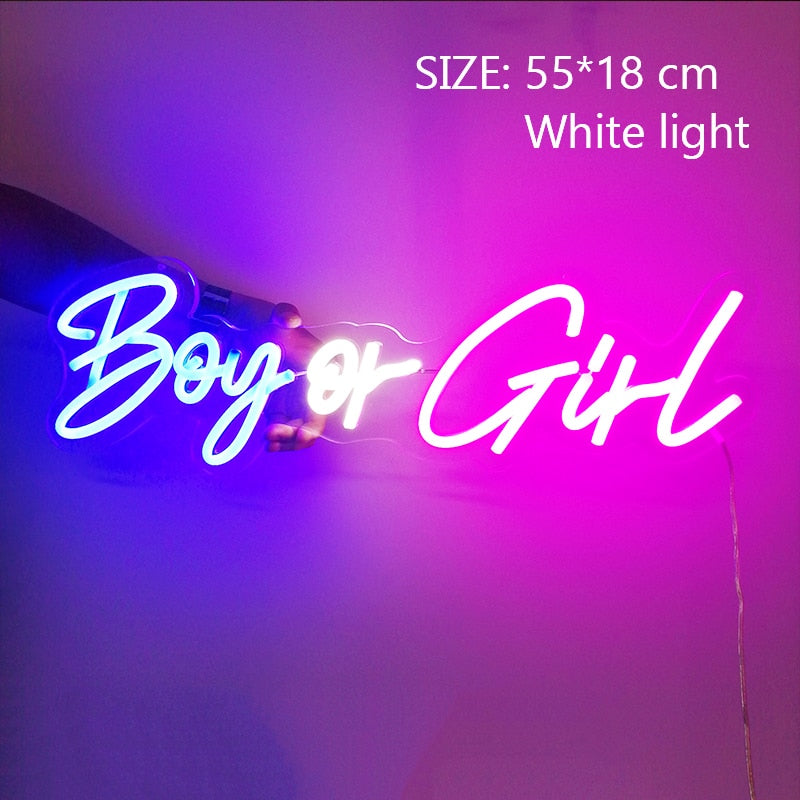 Kreativa LED Neon Dekorationsljus | Veska blå med rosa