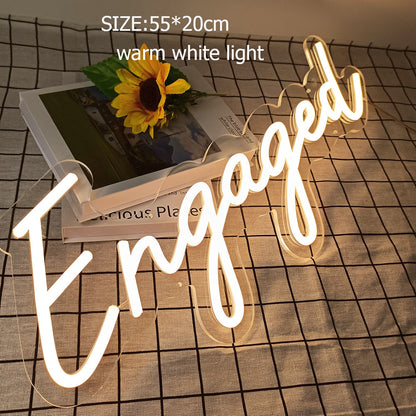Kreativa LED Neon Dekorationsljus | Veska Varm Vit 8