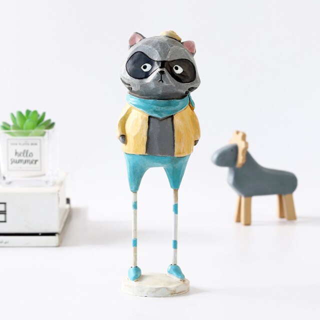 Kreativa söta djurfigurer | Veska tvättbjörn