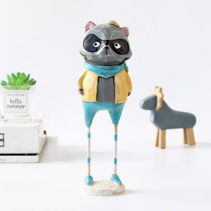 Kreativa söta djurfigurer | Veska tvättbjörn