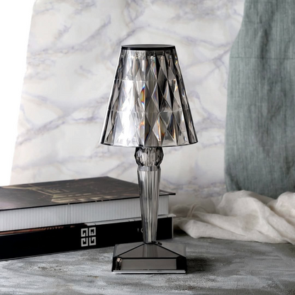 Kristall Effekt LED Bordslampa | Veska Rökt kristall