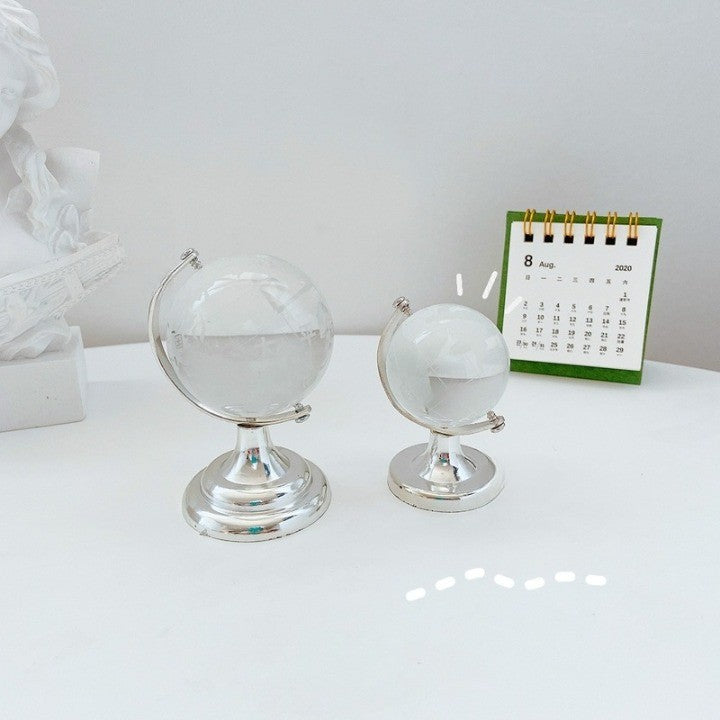 Kristall Transparent Miniglas Jordglob | Veska