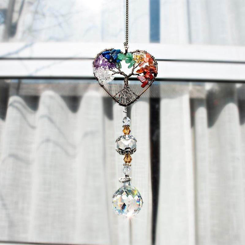 Kristall Vindklang Träd Av Liv Suncatcher | Veska
