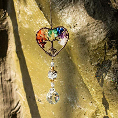Kristall Vindklang Träd Av Liv Suncatcher | Veska