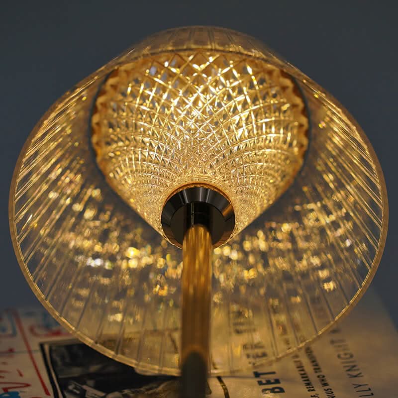 Kristallåteruppladdningsbar LED-bordslampa utan sladd | Veska