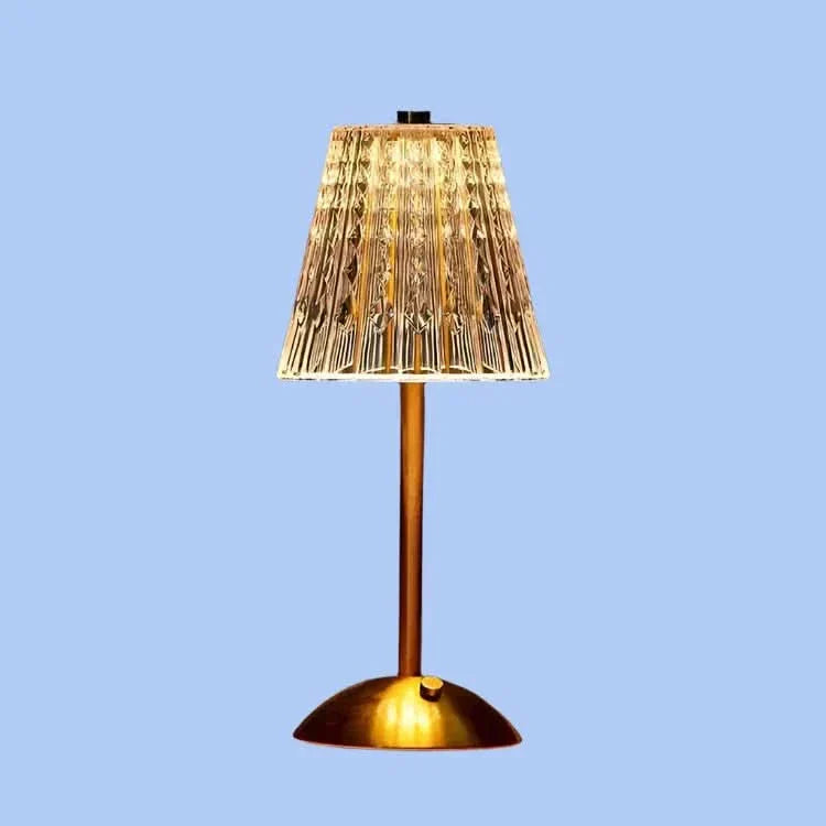 Kristallåteruppladdningsbar LED-bordslampa utan sladd | Veska
