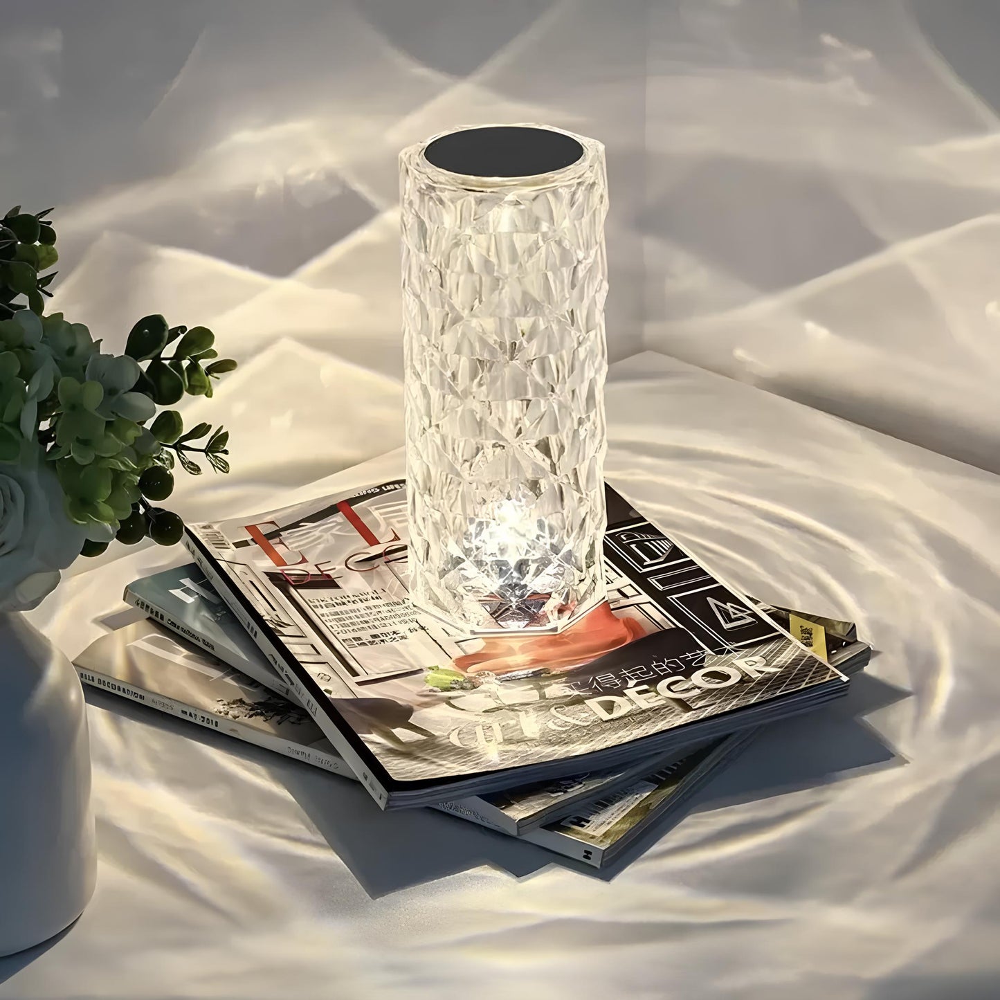 Kristallbordslampa med touchkontroll - Aurora | Veska