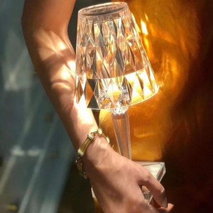 Kristallbordslampa med touchkontroll - LumeCrystal | Veska
