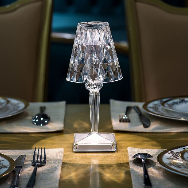 Kristallbordslampa med touchkontroll - LumeCrystal | Veska