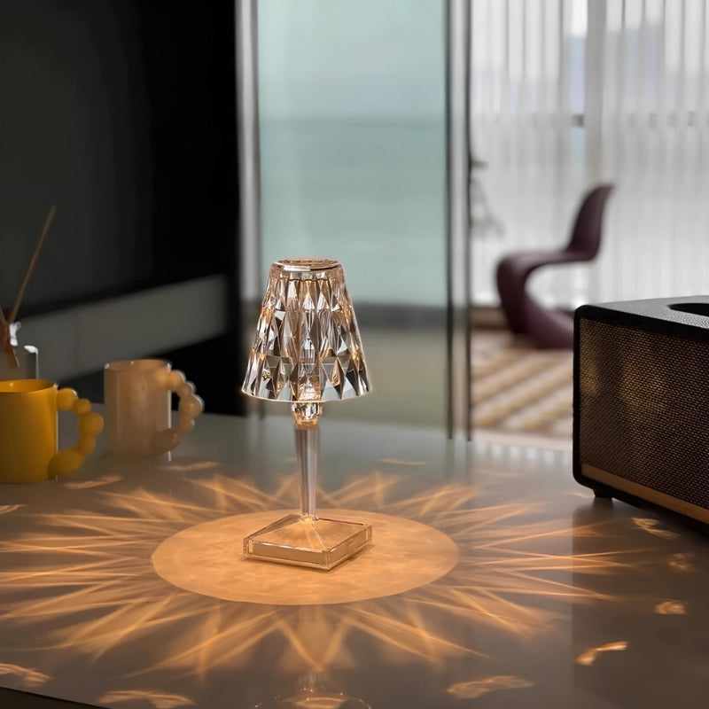 Kristallbordslampa med touchkontroll - LumeCrystal | Veska