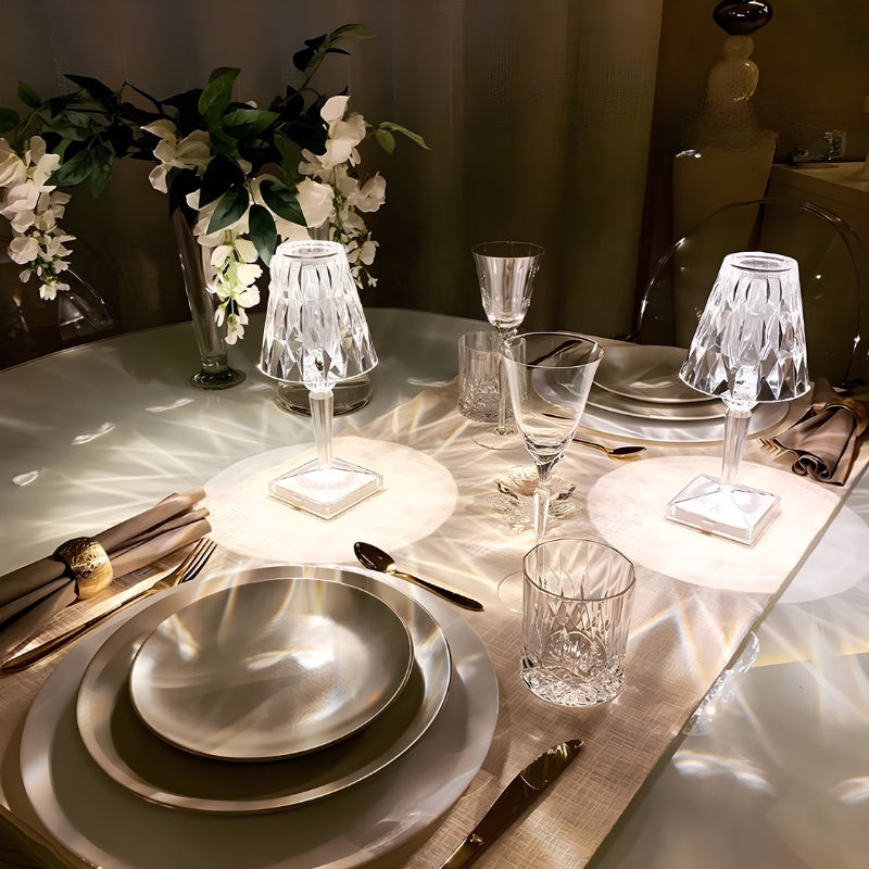 Kristallbordslampa med touchkontroll - LumeCrystal | Veska