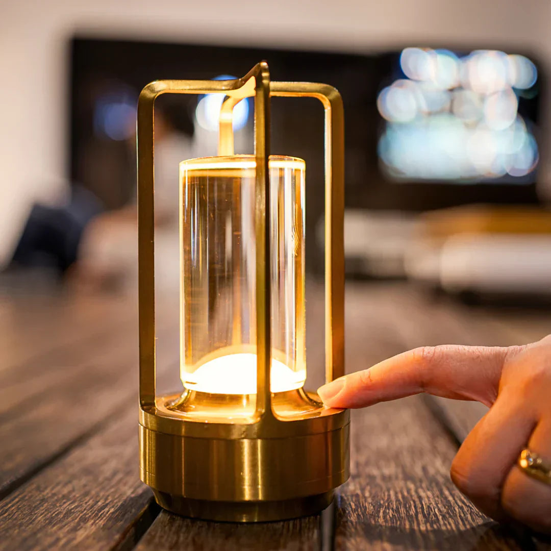 Kristallbordslampa Veska