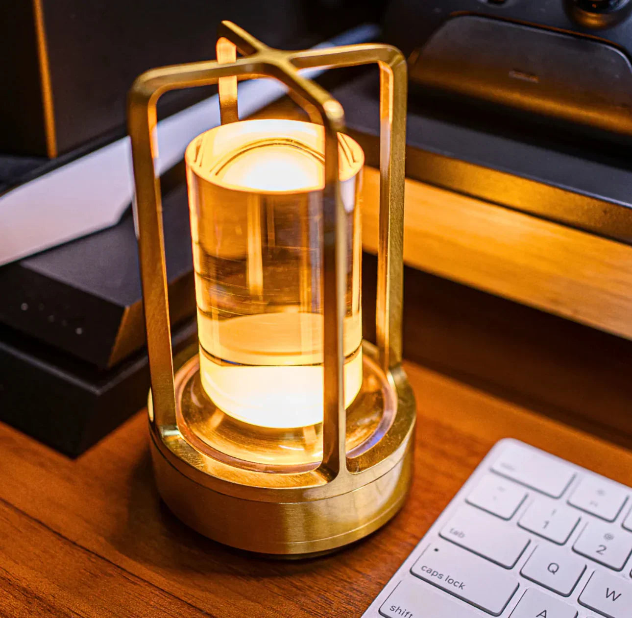 Kristallbordslampa Veska