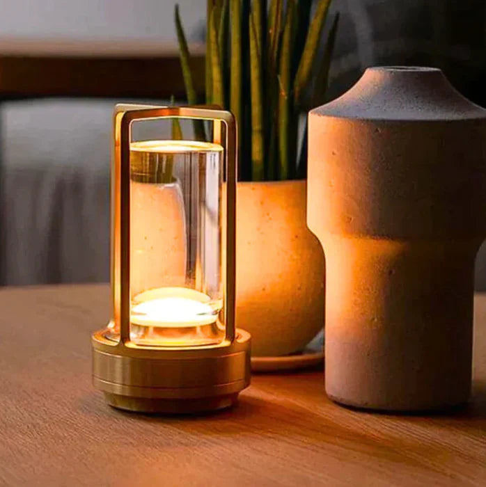 Kristallbordslampa Veska