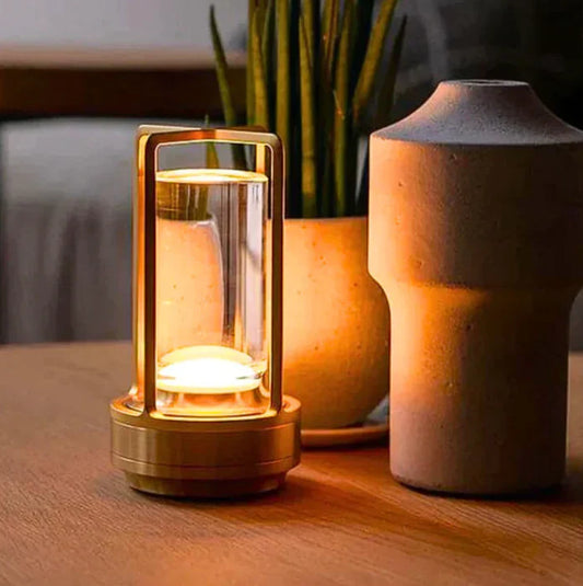 Kristallbordslampa Veska
