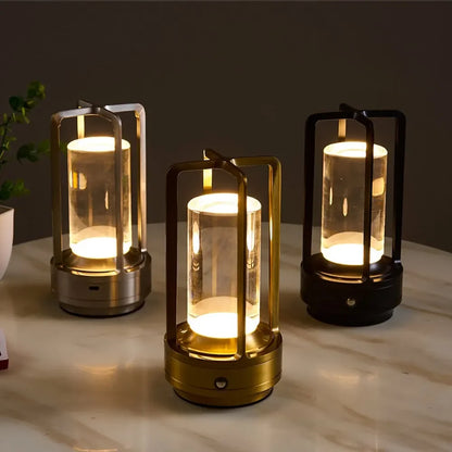 Kristallbordslampa Veska