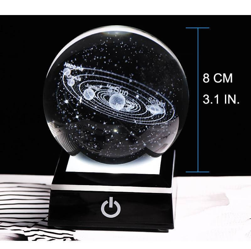 Kristallglob Solsystem Planet Lampa | Veska