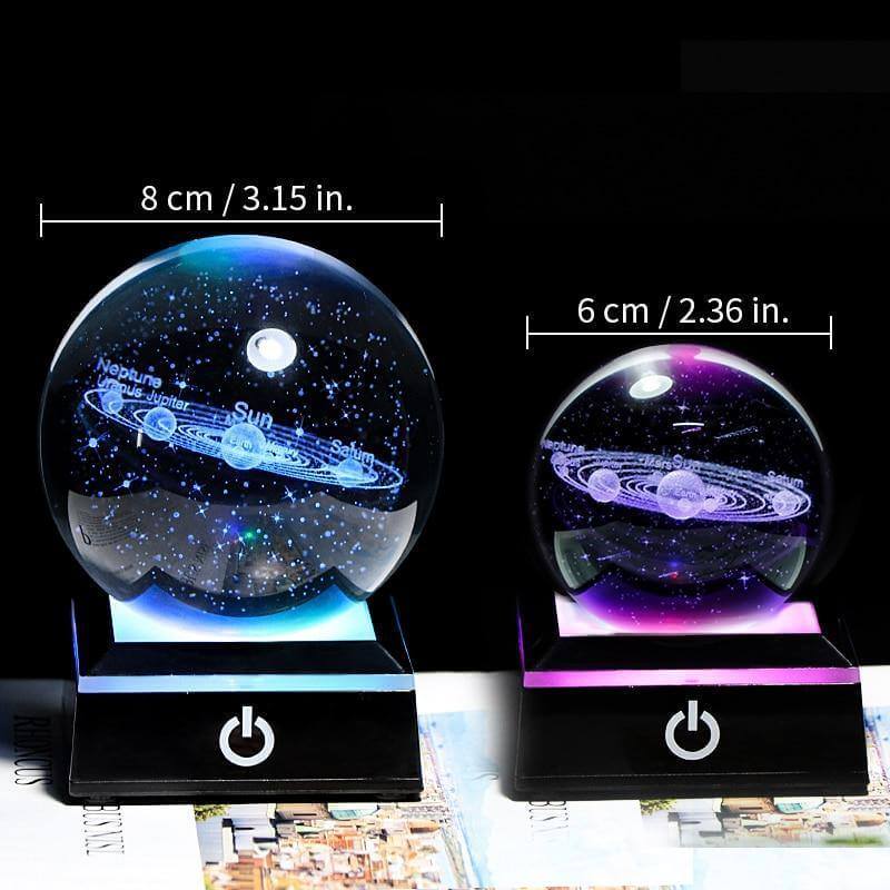 Kristallglob Solsystem Planet Lampa | Veska