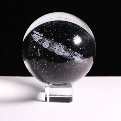 Kristallglob Solsystem Planet Lampa | Veska kristallbas