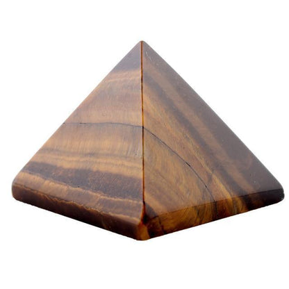 Kristallskuren pyramid | Veska Gul tigeröga