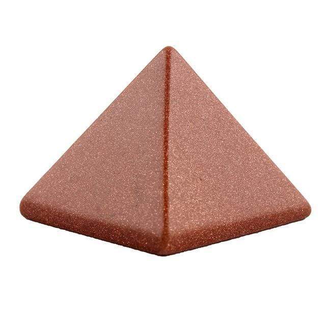 Kristallskuren pyramid | Veska Guld sandsten