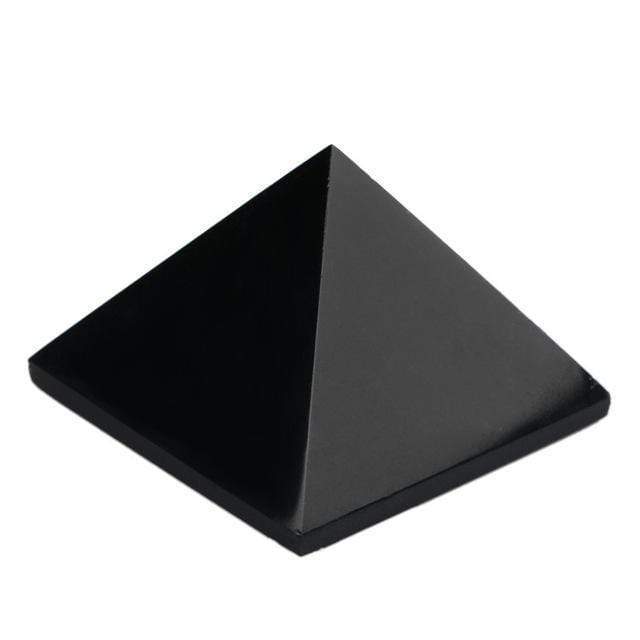 Kristallskuren pyramid | Veska Svart obsidian
