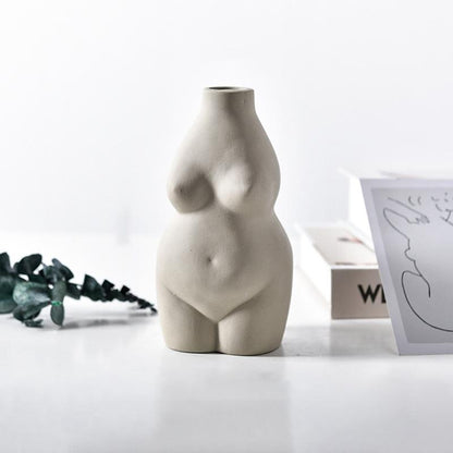 Kvinna Nude Blomkruka | Veska Beige