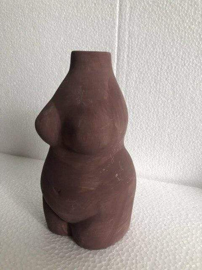 Kvinna Nude Blomkruka | Veska Brun