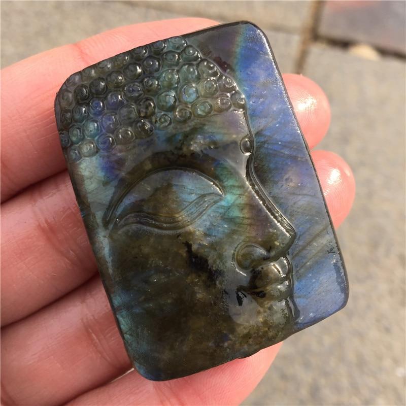 Labradorit Buddha Skulpterad Helande Kristall | Veska