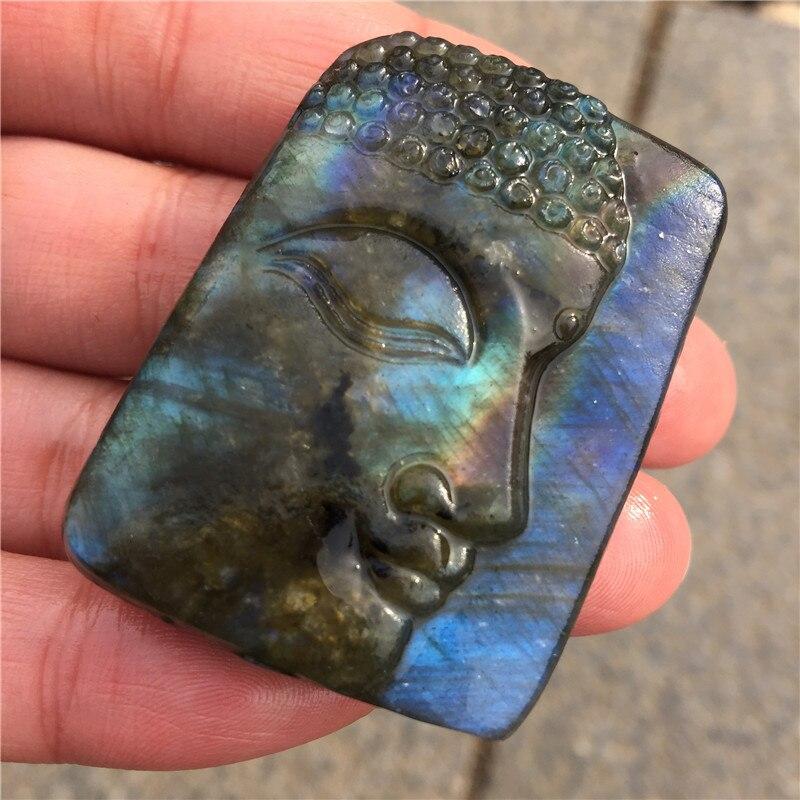 Labradorit Buddha Skulpterad Helande Kristall | Veska