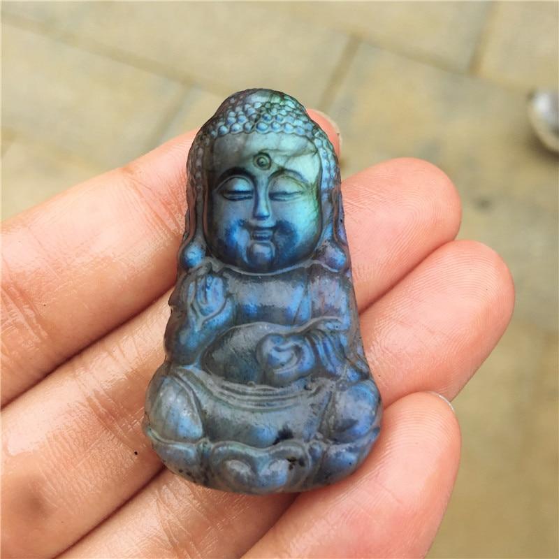Labradorit Buddha-snidade | Veska