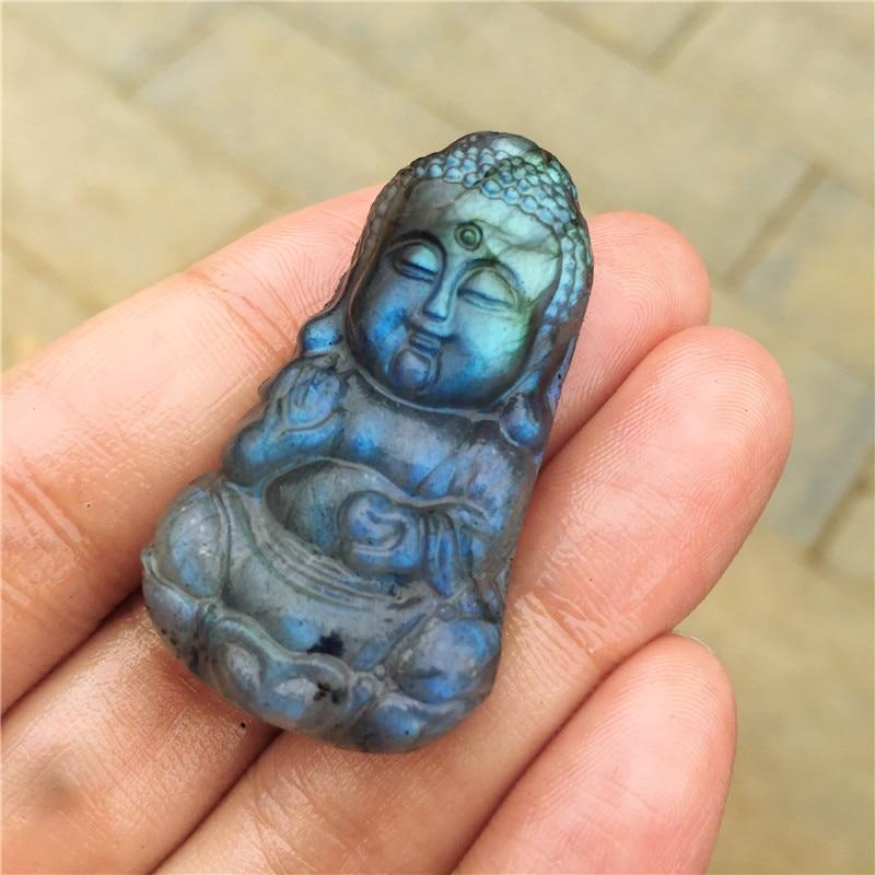 Labradorit Buddha-snidade | Veska