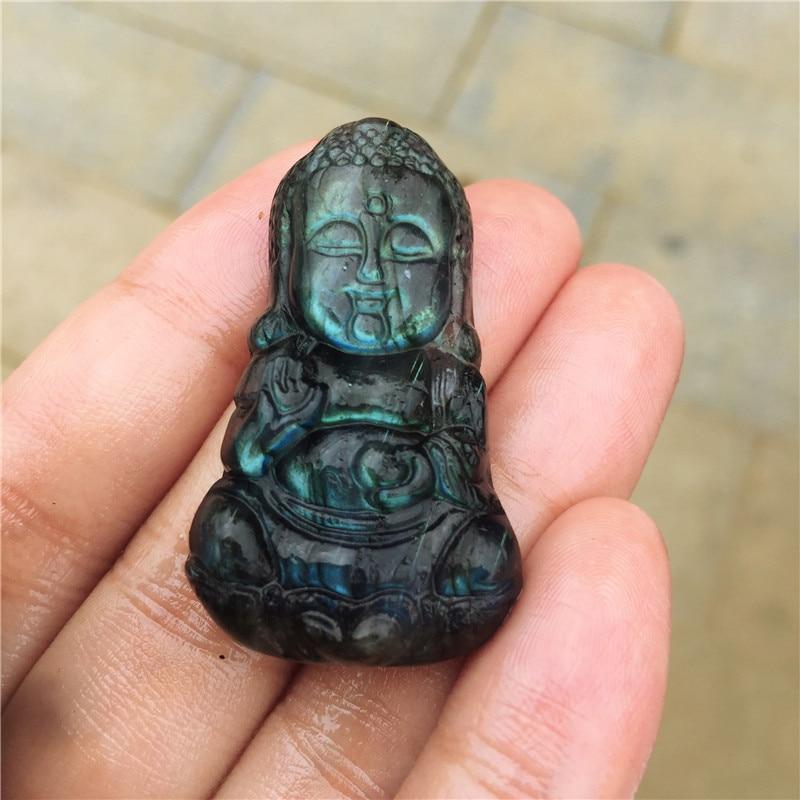 Labradorit Buddha-snidade | Veska
