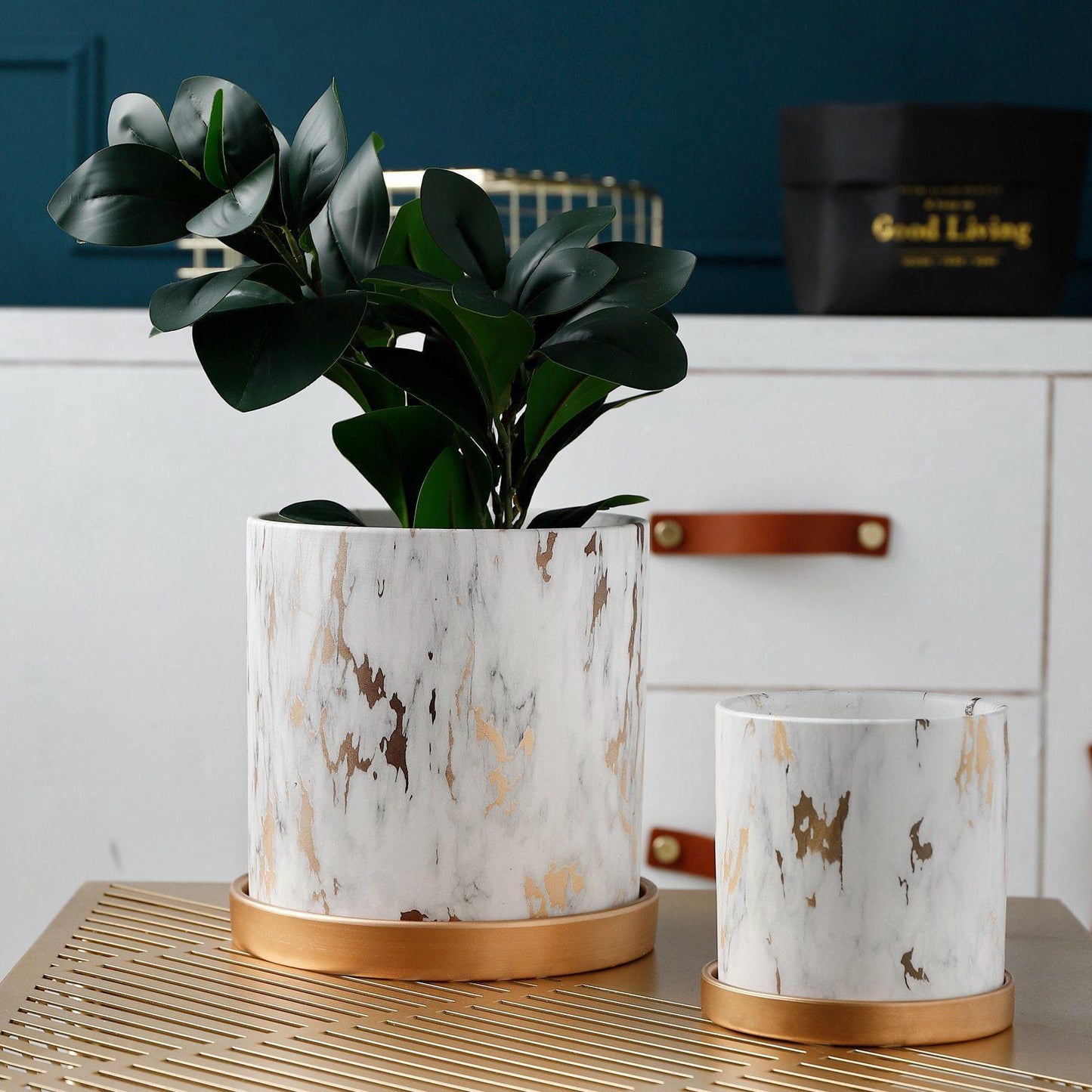 Labyrint Veskaomkruka Kollektion | Stiliga Växtbehållare | Dekorativ Design | Olika Storlekar | Veska