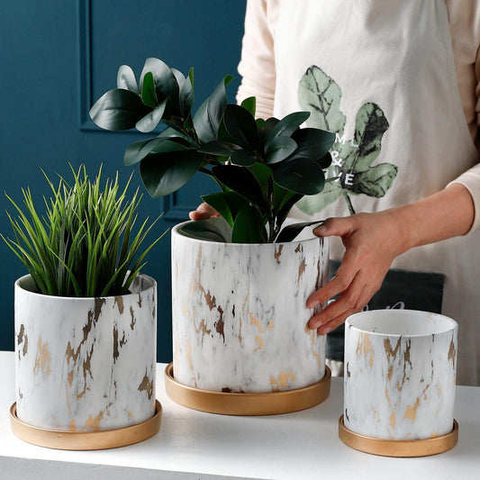 Labyrint Veskaomkruka Kollektion | Stiliga Växtbehållare | Dekorativ Design | Olika Storlekar | Veska Liten