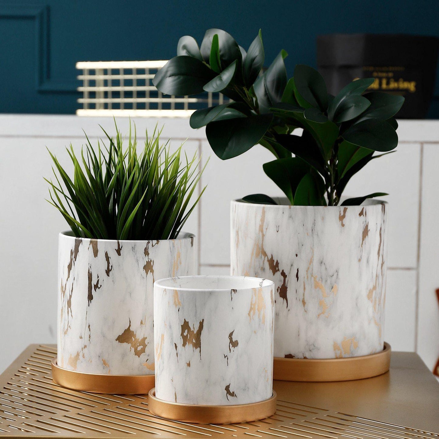 Labyrint Veskaomkruka Kollektion | Stiliga Växtbehållare | Dekorativ Design | Olika Storlekar | Veska Stor