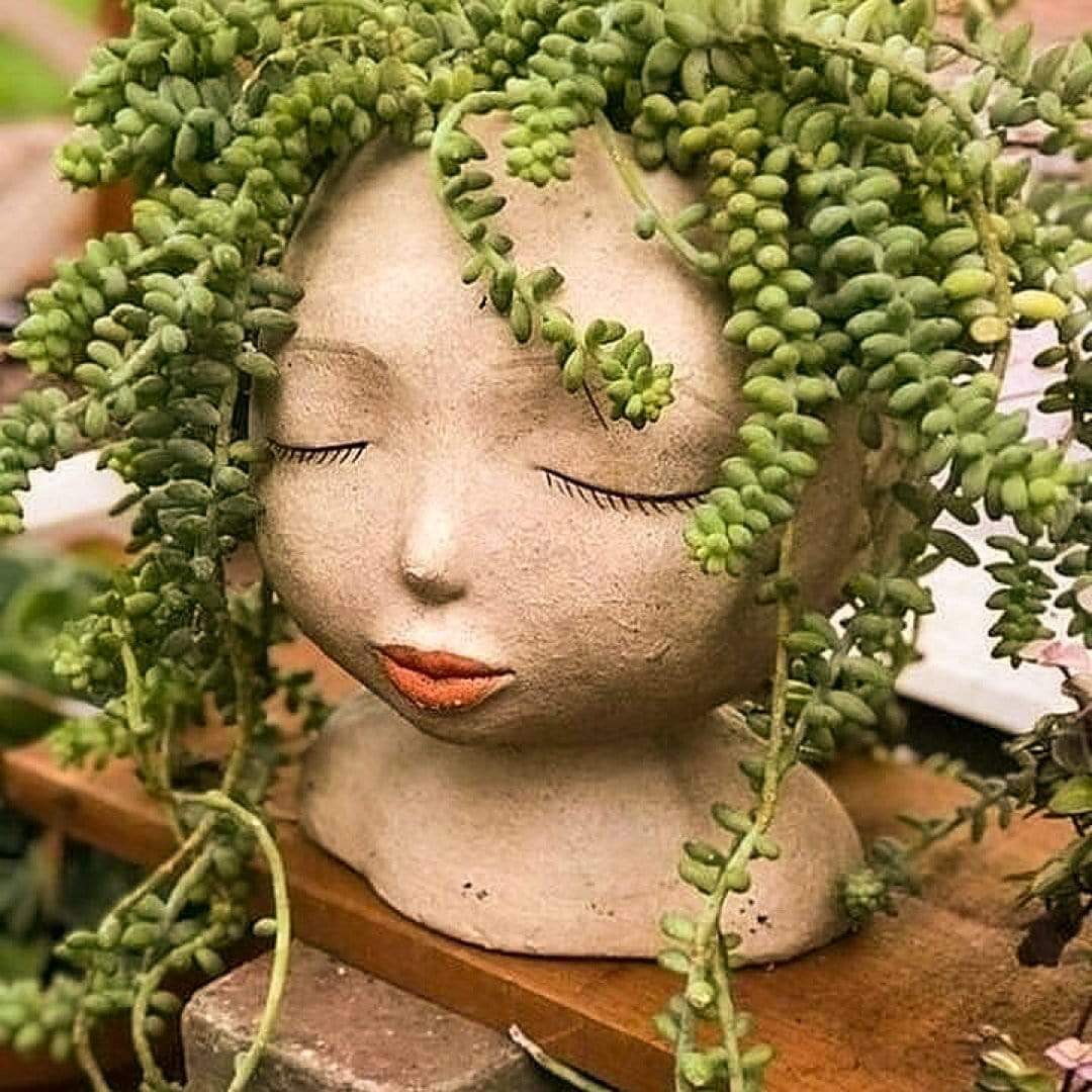 Lady Of The Flowers Head Planter | Veska