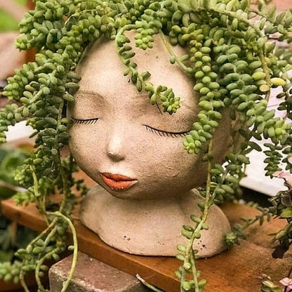 Lady Of The Flowers Head Planter | Veska